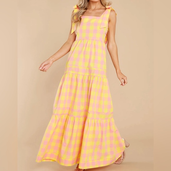 Aura Gingham Maxi Dress - Picture 2 of 7